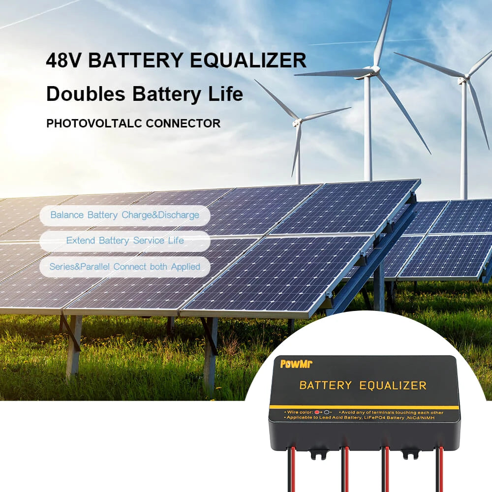  PowMr Battery Equalizer Voltage Balancer - for 24V Lead-Acid  AGM Gel Flood Battery Battery Extend Battery Life 1 Year and More HA01Golf  Cart Battery Equalizer Battery in Series Battery Balancer 