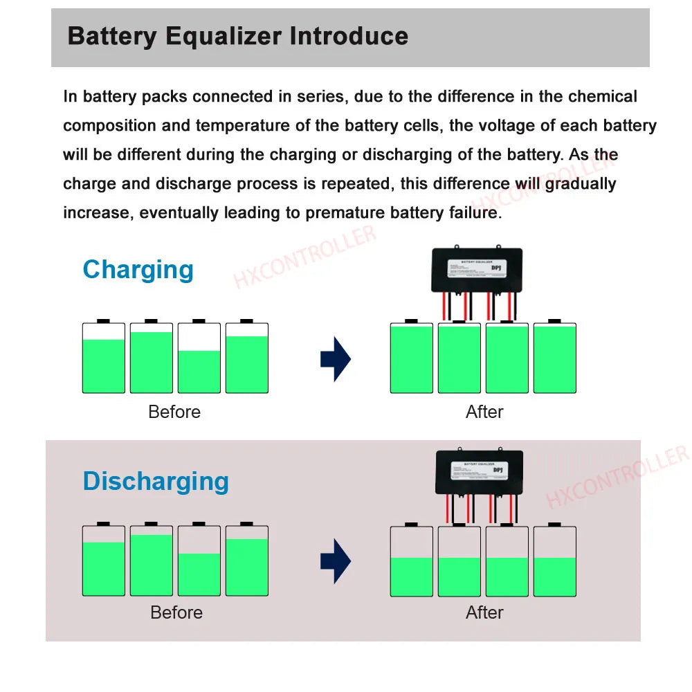 Ha12l Led Display Battery Balancer For 24v Battery Balancer 4s